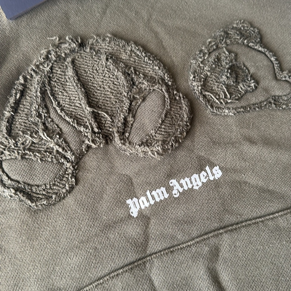 Palm Angels Green Hoodie XL Oversized Baggy Fit Bear Logo - Picture 3 of 6